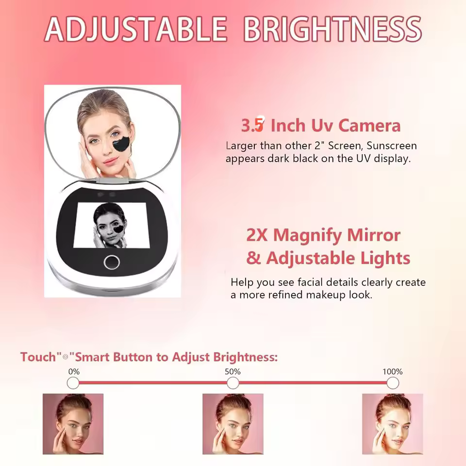 Travel Compact Mirror UV Camera