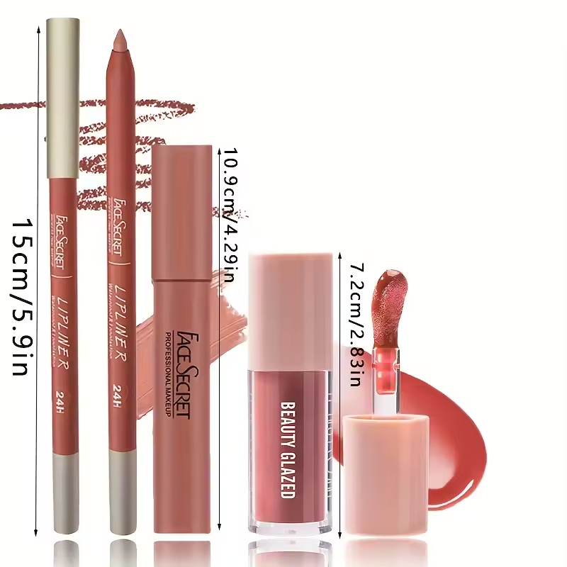 3pcs Matte Lip Makeup Set